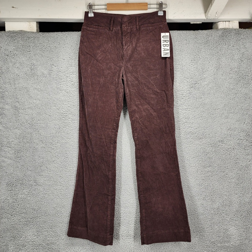 BDG Urban Outfitters Corduroy Flare Pants High Waist Brown Size 2‎ NWT